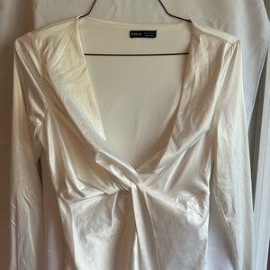 White satin Shein dress